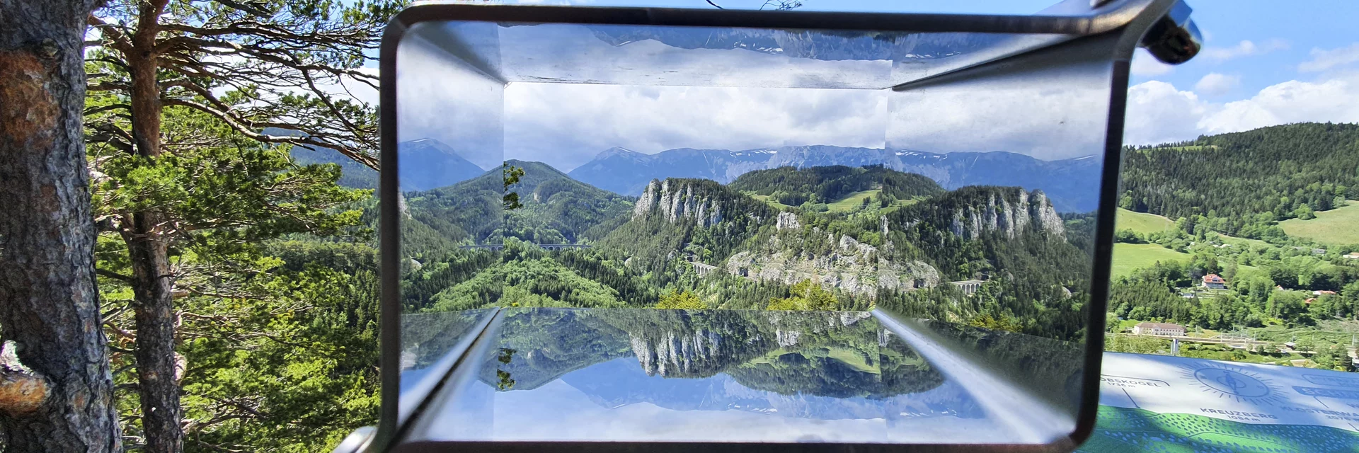 20 Schilling-Blick am Bahnwanderweg am UNESCO Weltkulturerbe Semmeringbahn | © STG | Günther Steininger