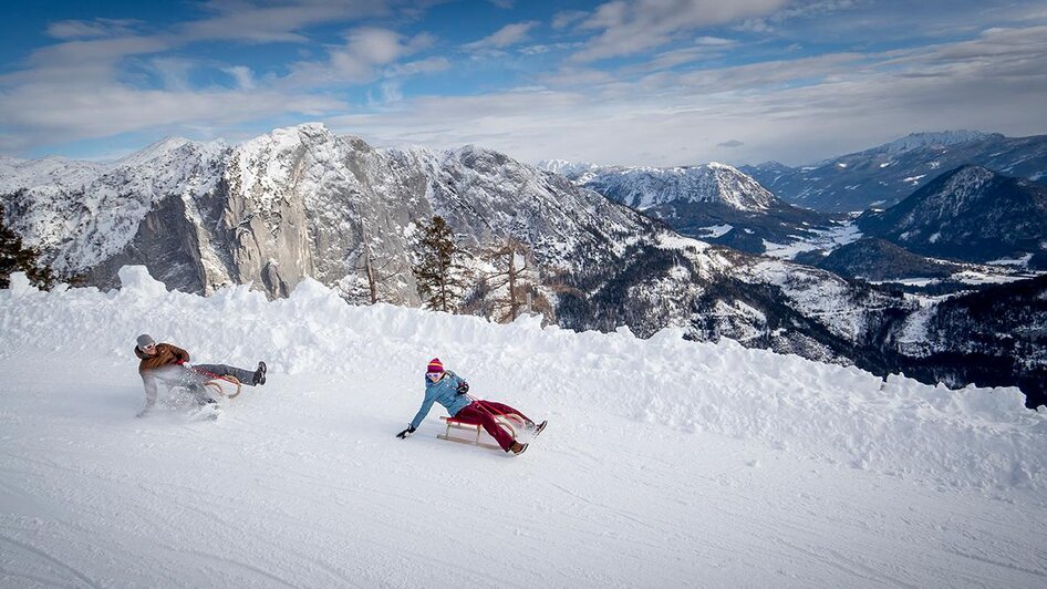 Loser, Rodeln am Loser | © TVB Ausseerland-Salzkammergut / Tom Lamm