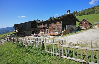 Der Blick auf die Halseralm im Sommer. | © Halseralm